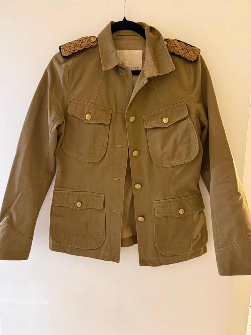 Ralph Lauren Olive Green Military-Style Cotton Jacket